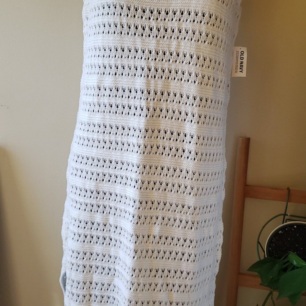 NWT Fitted Sleeveless Crochet Swim Cover-Up Midi Dress - Picture 9 of 9